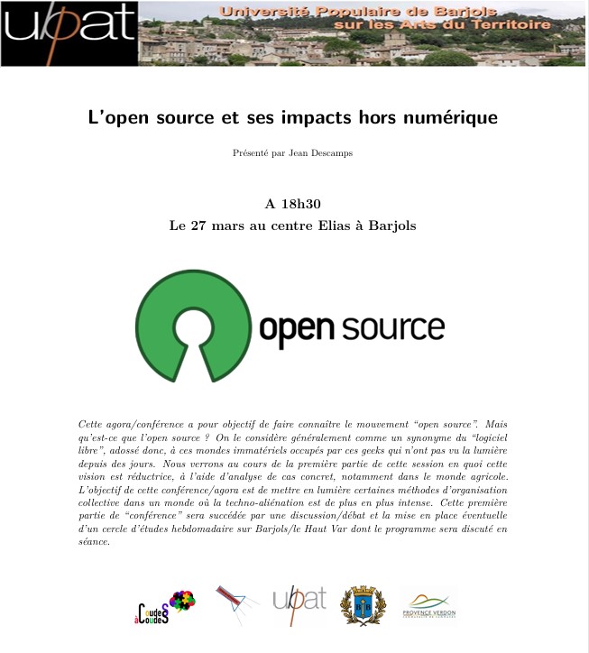 Confrence : L'open source et ses impacts hors numrique