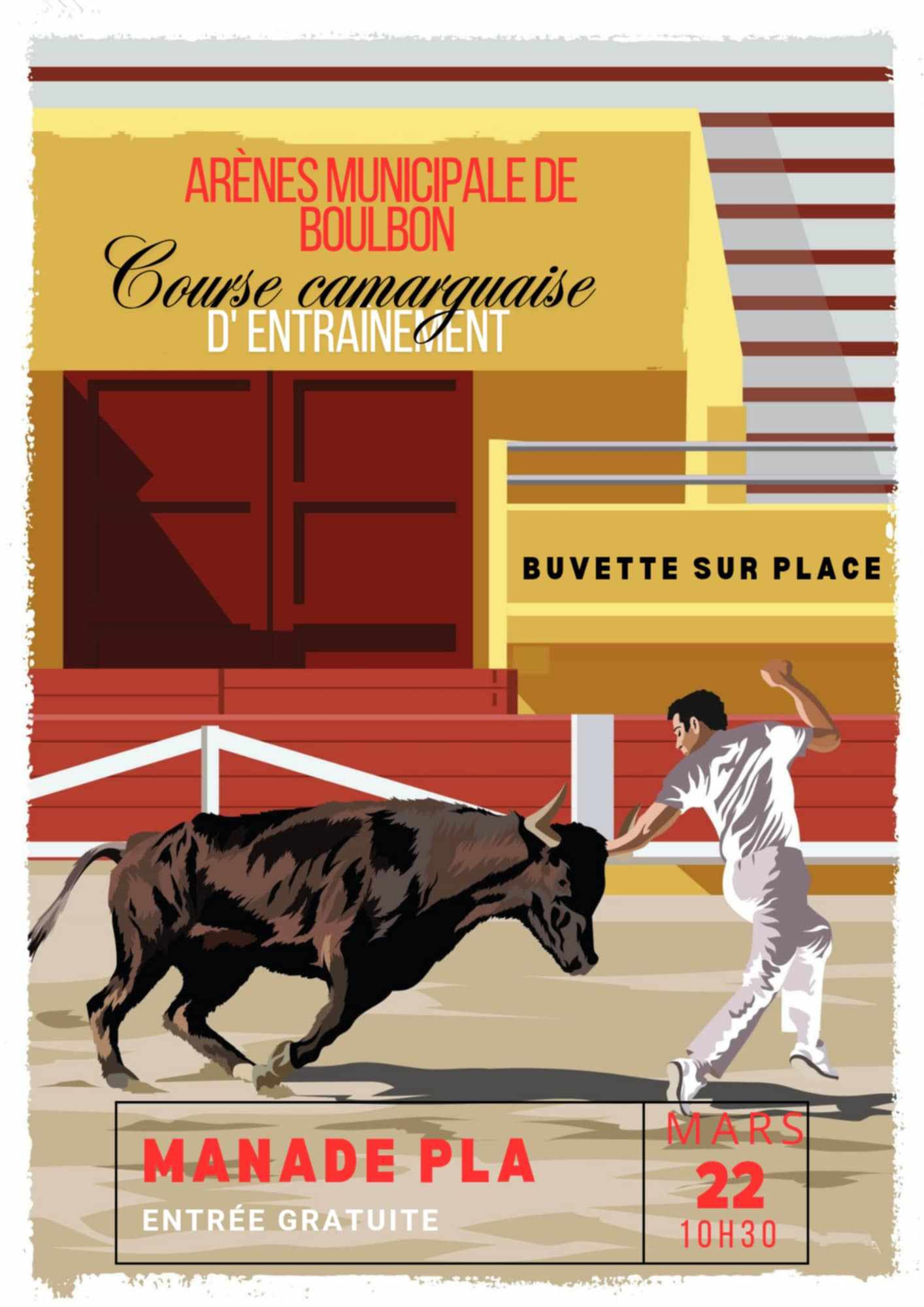 Course Camarguaise d'entrainement